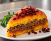 Tahchin Kabab Tabei — Persian Layered Rice with Saffron & Yogurt and Pan-Fried Kebab